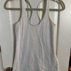 Lululemon Athletica White Racerback Tank Top